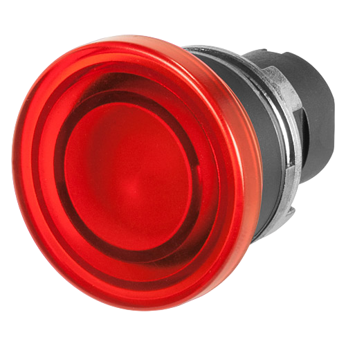 Illuminated mushroom push-buttons Ø 22