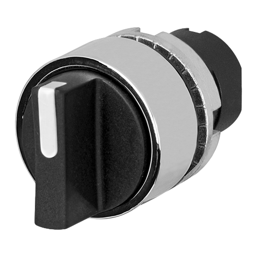 Non-illuminated knob selector switches Ø 22 - metal bezel