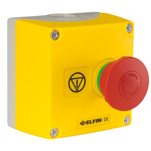 Emergency stop push-button enclosure 85x85 mm