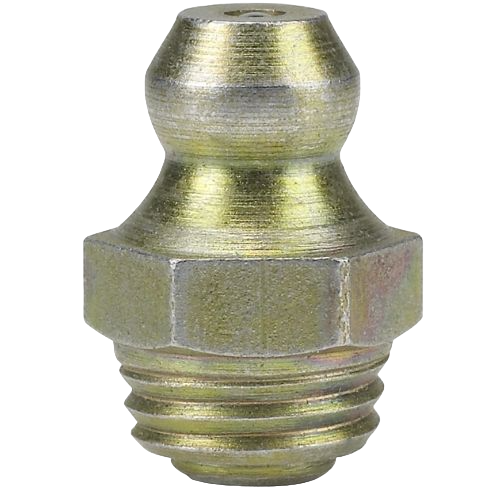 Hydraulic grease nipples H1, straight, 180°, acc to  DIN 71 412, hardened, galvanized, self-tapping thread, hexagon version