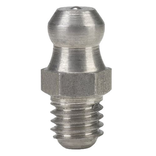 Hydraulic grease nipples H1, straight, 180°, acc to  DIN 71 412, stainless steel, rustproof, hexagon version