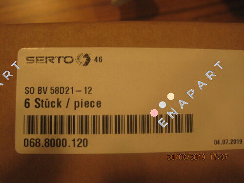 P/N: 068.8000.120, Type: SO BV 58D21-12 Supapă cu bilă